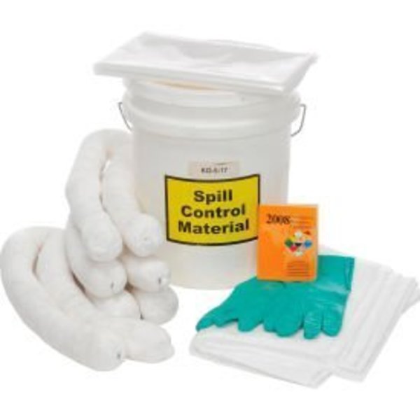 Evolution Sorbent Products Spill Response Kit Petroleum Kit, 5-Gallon KO-5-17